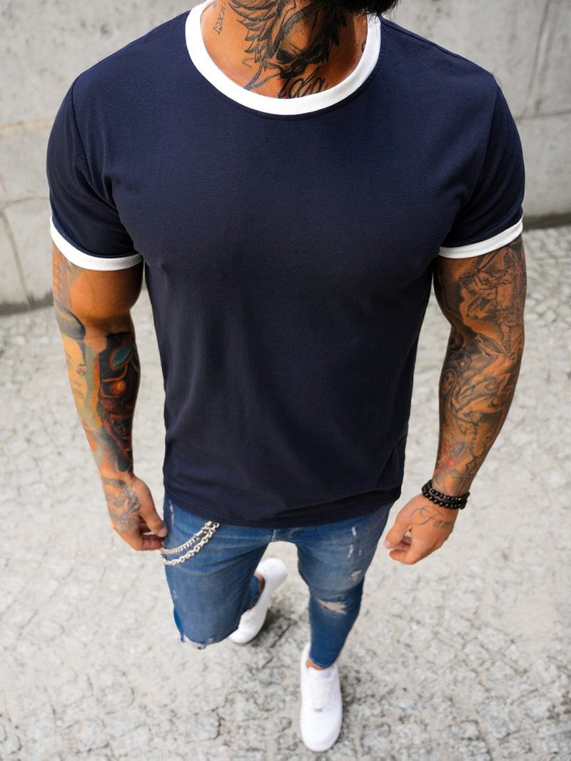 T-shirt męski granatowy OZONEE JS/8T83/25
