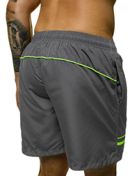 Spodenki kąpielowe męskie grafitowo-zielone OZONEE O/YW07007/3/52