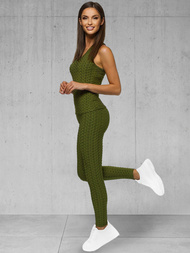 Komplet sportowy dwuczęściowy khaki OZONEE JS/YW88037/7