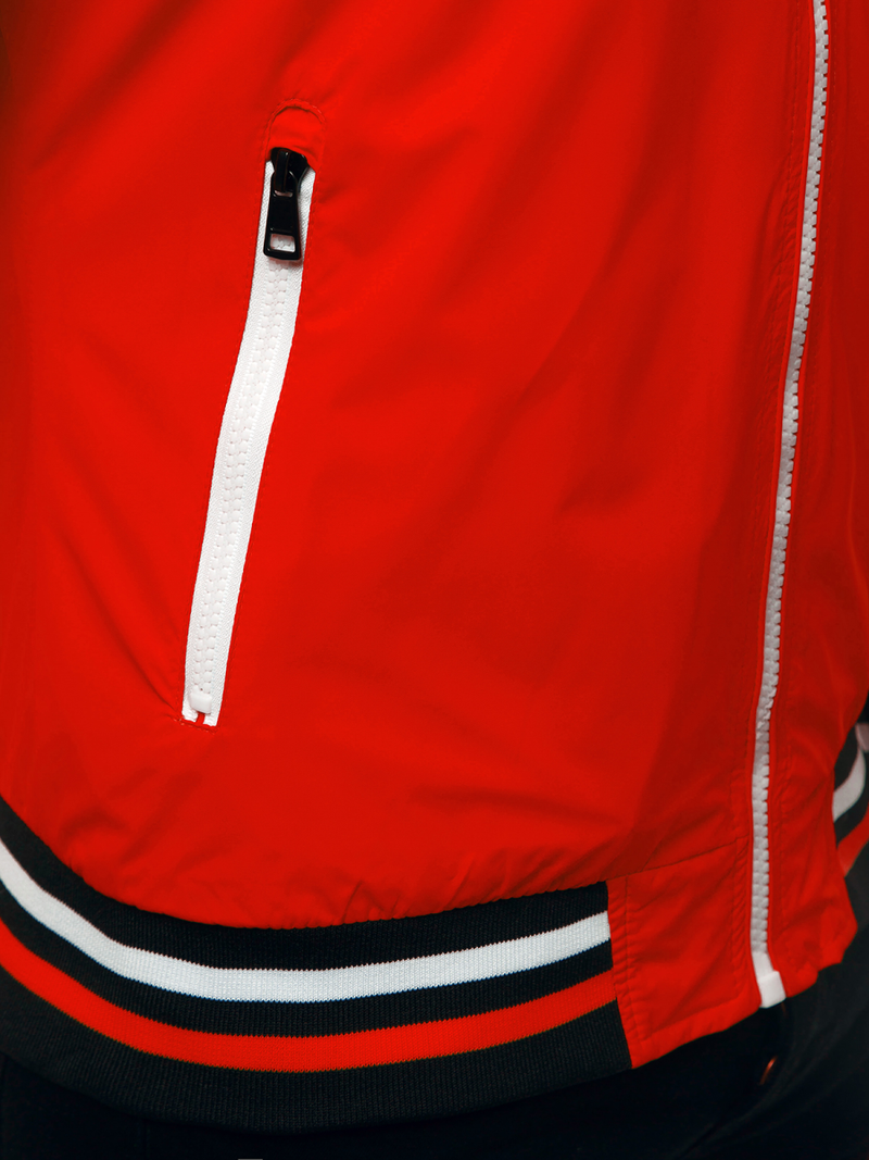 Kurtka bomberka męska czerwona OZONEE N/6197