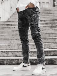 Spodnie męskie jeans czarne OZONEE V/19286