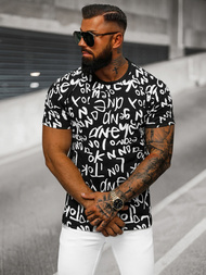 T-shirt męski czarny OZONEE O/T1268/3