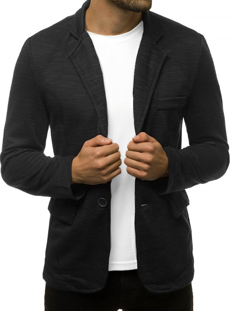 Marynarka męska czarna OZONEE O/7301Z