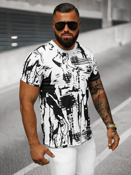 T-shirt męski biały OZONEE O/T1276/1