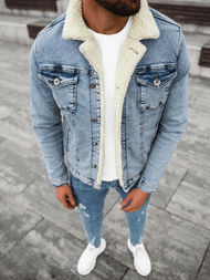 Kurtka męska jeans niebieska OZONEE BN/6629