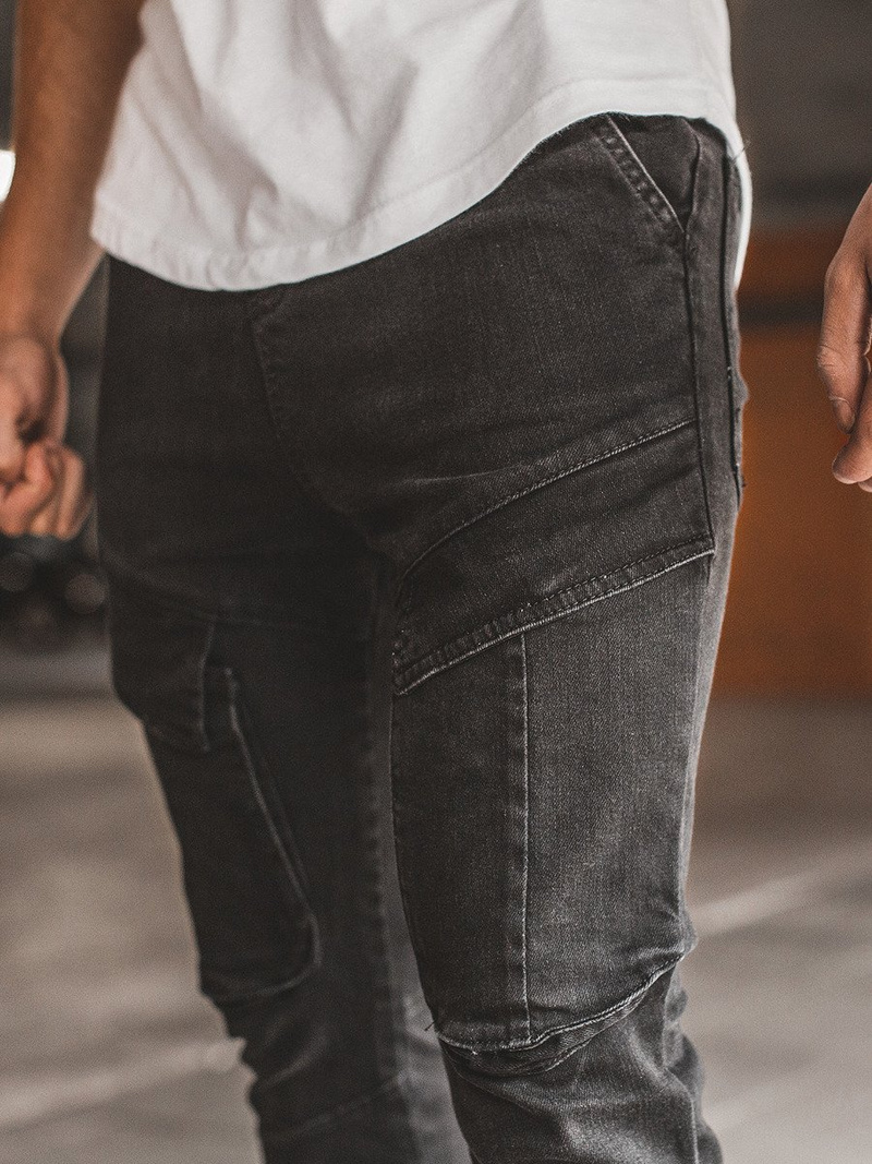 Spodnie jeans jogger męskie czarne OZONEE G/1067