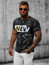 T-shirt męski czarny OZONEE JS/8T961