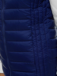 Kamizelka damska pikowana z kapturem granatowa/2 OZONEE JS/M23039/215