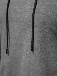 T-shirt męski z kapturem grafitowy OZONEE JS/8T955/5