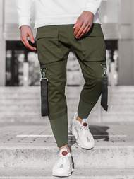 Spodnie męskie chino joggery khaki OZONEE G/11133