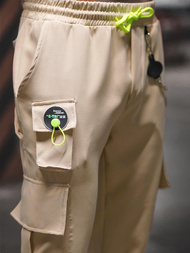 Spodnie męskie chino joggery beżowe OZONEE O/CP149Z