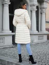 Жіноче пальто екрю OZONEE JS/5M3159/254