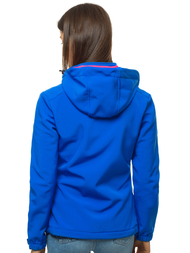 Kurtka softshell damska z kapturem niebieska OZONEE JS/HH029/9