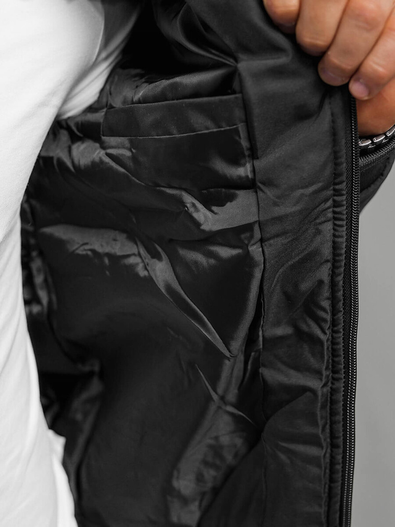 Kurtka męska bomberka czarna OZONEE JS/84M3034/392