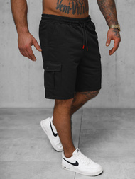 Spodenki dresowe męskie czarne OZONEE JS/8K218/3