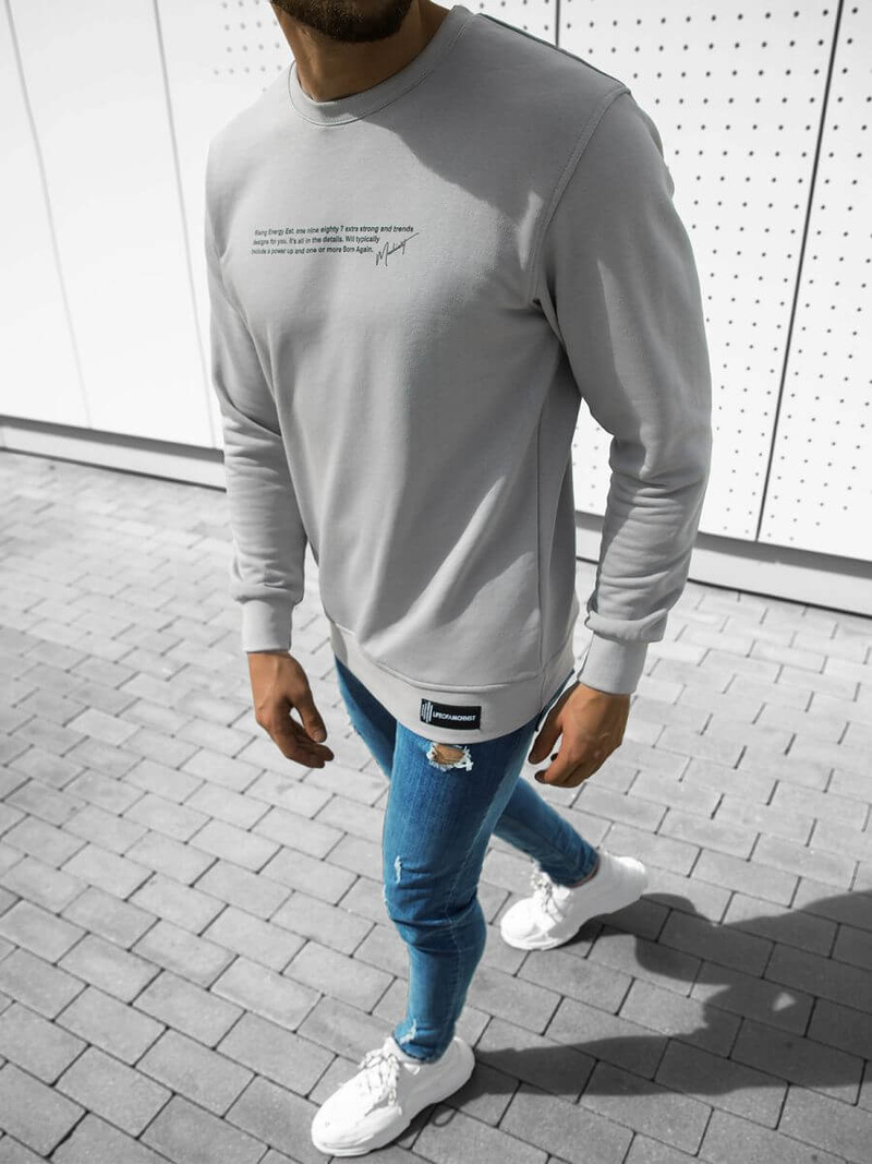 Bluza męska szara OZONEE MACH/M3283