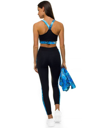 Komplet sportowy trzyczęściowy damski niebieski OZONEE O/MS018