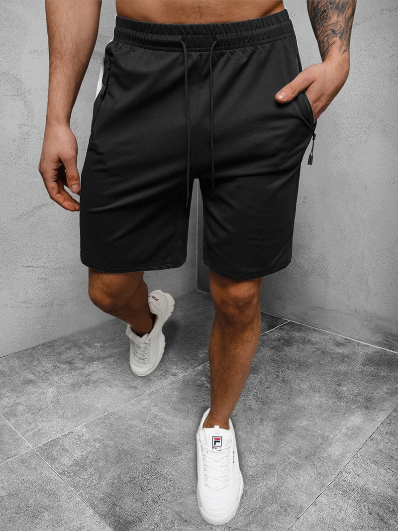 Spodenki dresowe męskie czarne OZONEE JS/68022