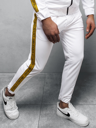 Spodnie dresowe męskie białe OZONEE B/10018