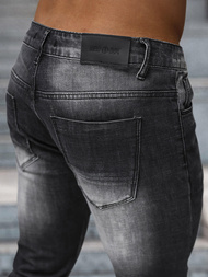 Spodnie jeansowe męskie slim fit czarne OZONEE NB/MP0075N