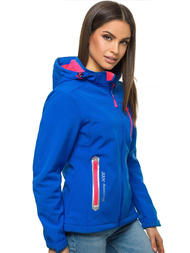 Kurtka softshell damska z kapturem niebieska OZONEE JS/HH029/9