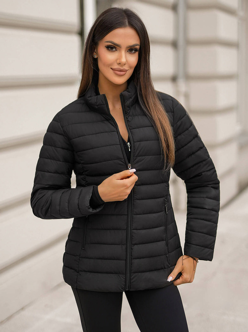 Kurtka damska pikowana czarna OZONEE JS/16M9109/392Z