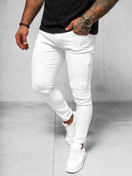 Spodnie jeansowe męskie białe OZONEE O/E7887W