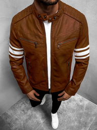 Куртка шкіряна чоловіча Гiрчична OZONEE YD/BF59359Z