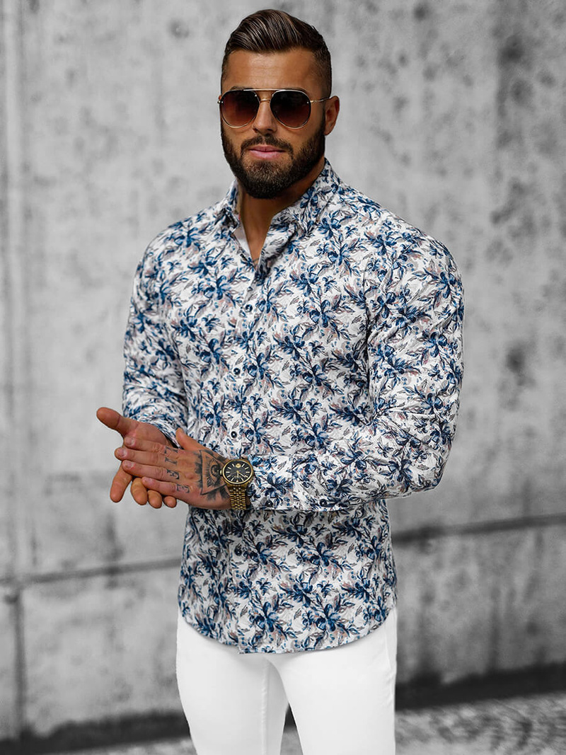 Koszula męska kolorowa OZONEE O/V20