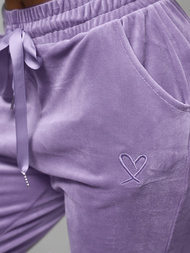 Spodnie dresowe damskie welurowe fioletowe OZONEE O/390177M