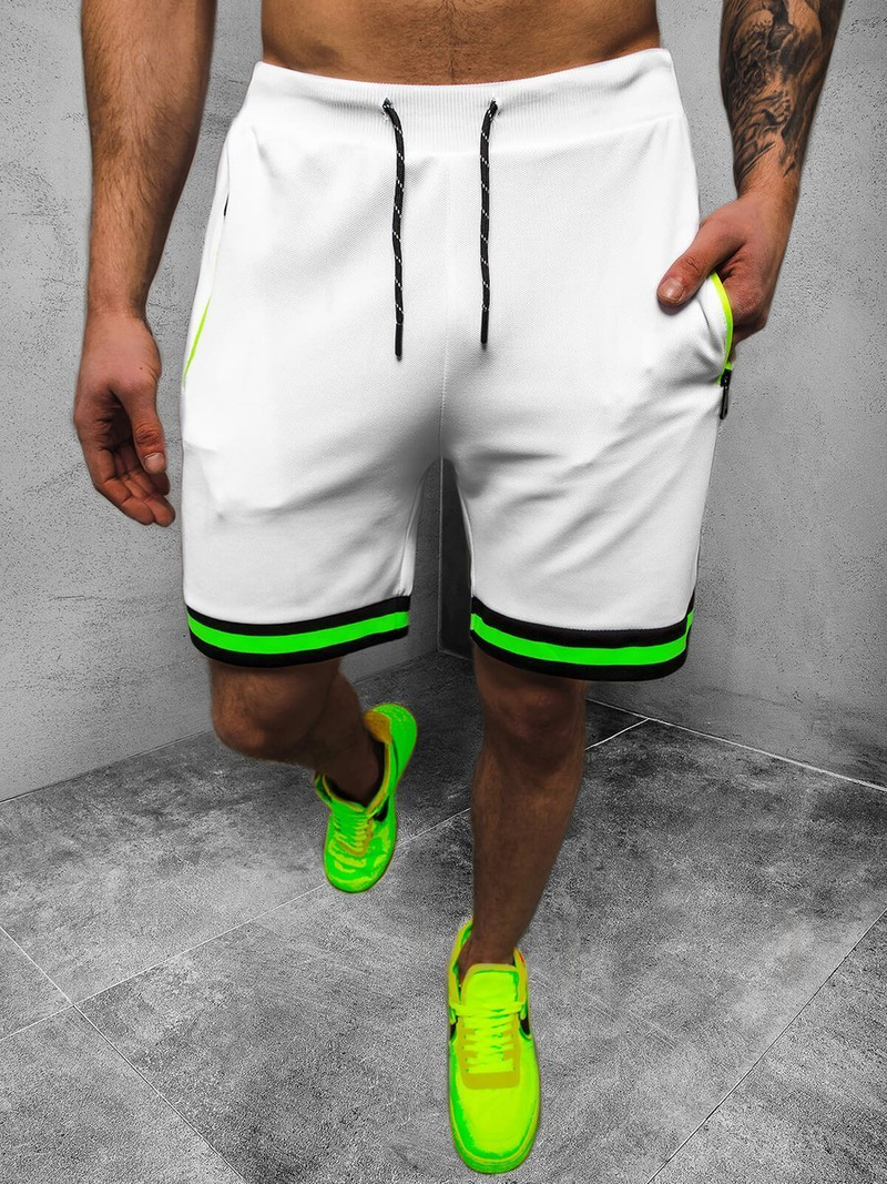 Spodenki dresowe męskie białe OZONEE JS/KS2607