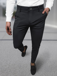 Spodnie męskie chino materiałowe czarne OZONEE DJ/5526