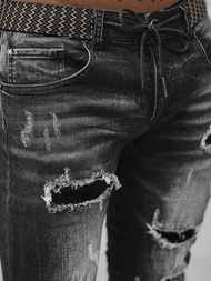 Spodnie jeansowe męskie czarne OZONEE NB/MP0026GZ