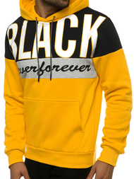 Bluza z kapturem męska żółta OZONEE JS/KS2120