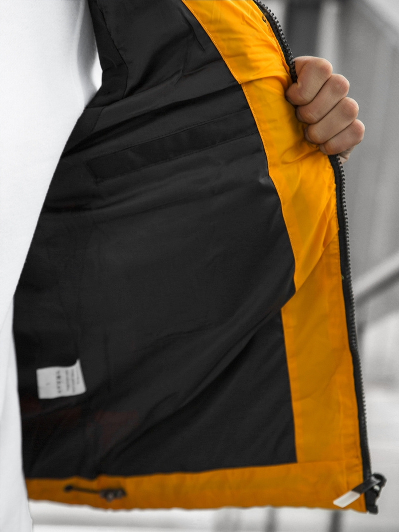 Безрукавка чоловіча Гiрчичний-Чорна OZONEE JS/M1189/333