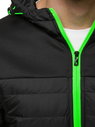 Kurtka przejściowa męska czarna OZONEE JS/M10011