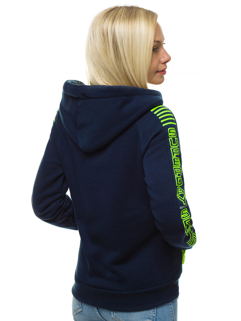 Bluza rozpinana damska granatowa OZONEE JS/KSW3012