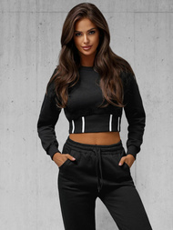 Жіночий спортивний костюм з двох частин Чорний OZONEE JS/8C78/3Z