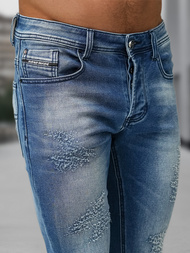 Spodnie jeansowe męskie slim fit niebieskie OZONEE NB/MP0009BZ