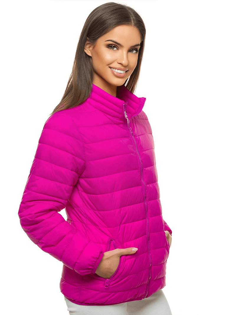 Kurtka przejściowa damska fuksja OZONEE JS/M23037/14