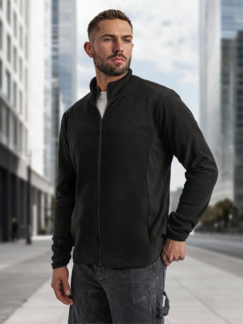 Bluza męska rozpinana czarna OZONEE JS/HH016/3