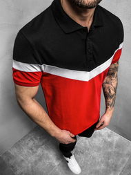 Koszulka męska polo czerwona OZONEE O/1501Z