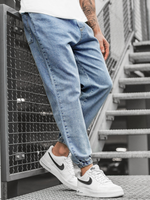 Spodnie męskie jogger jasnoniebieskie OZONEE O/K153/2