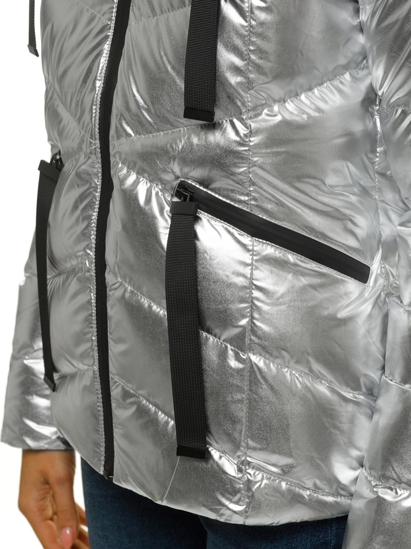 Kurtka zimowa damska srebrna OZONEE JS/M23066/3