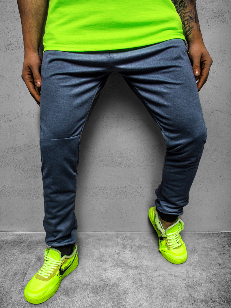 Spodnie dresowe męskie granatowe OZONEE JS/AM98Z