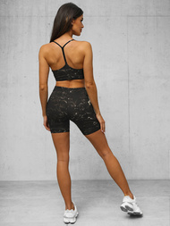 Komplet sportowy dwuczęściowy damski czarny OZONEE O/XL015/1Z