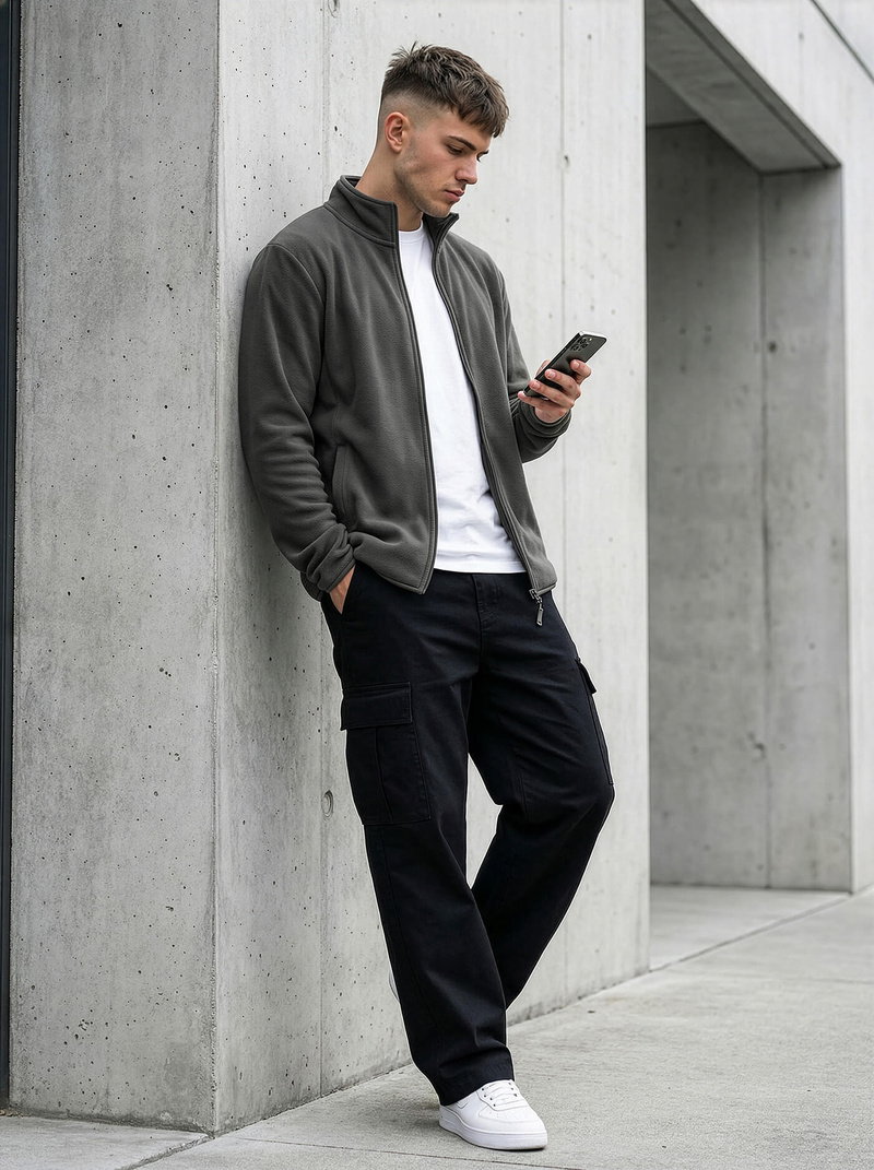 Чоловічий світшот графітовий OZONEE JS/HH016/5