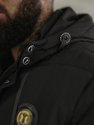 Kurtka zimowa męska pikowana czarna OZONEE JS/57M7503/392Z