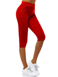 Legginsy krótkie damskie czerwone OZONEE JS/1027/C5