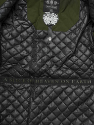 Kurtka zimowa damska długa pikowana khaki OZONEE O/W377